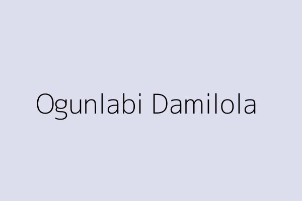 Ogunlabi Damilola